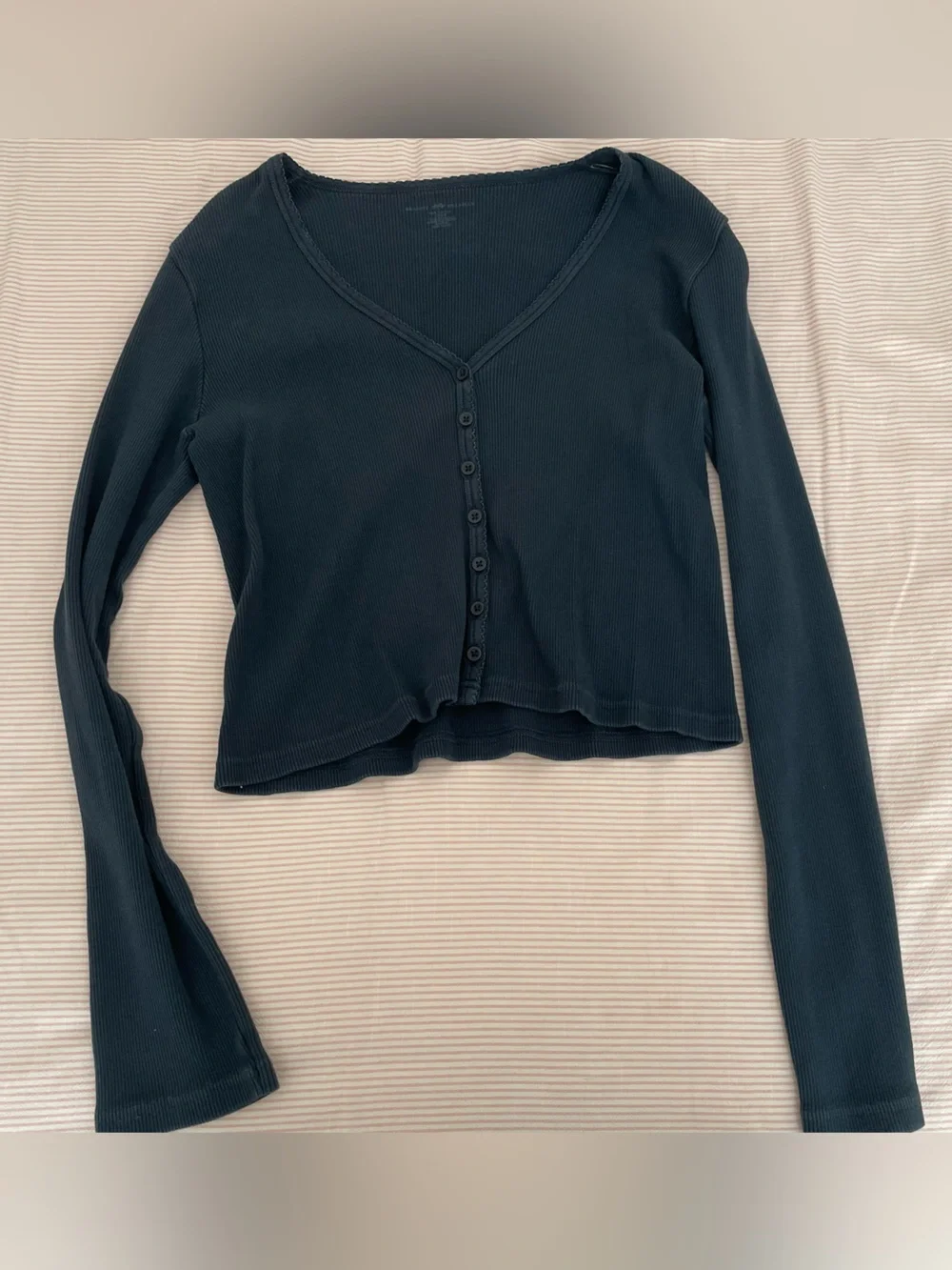 brandy melville navy blue button up cardigan - Picture 1 of 4